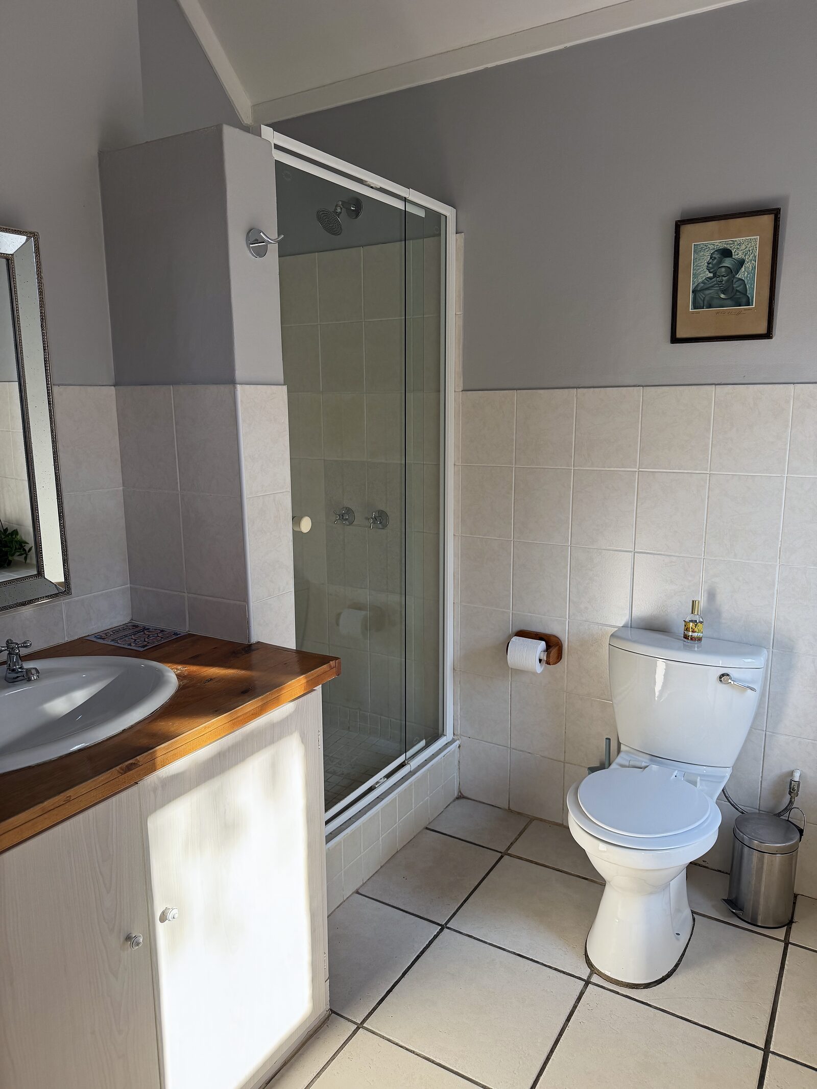 En-suite bathroom in The Loft with a walk-in shower