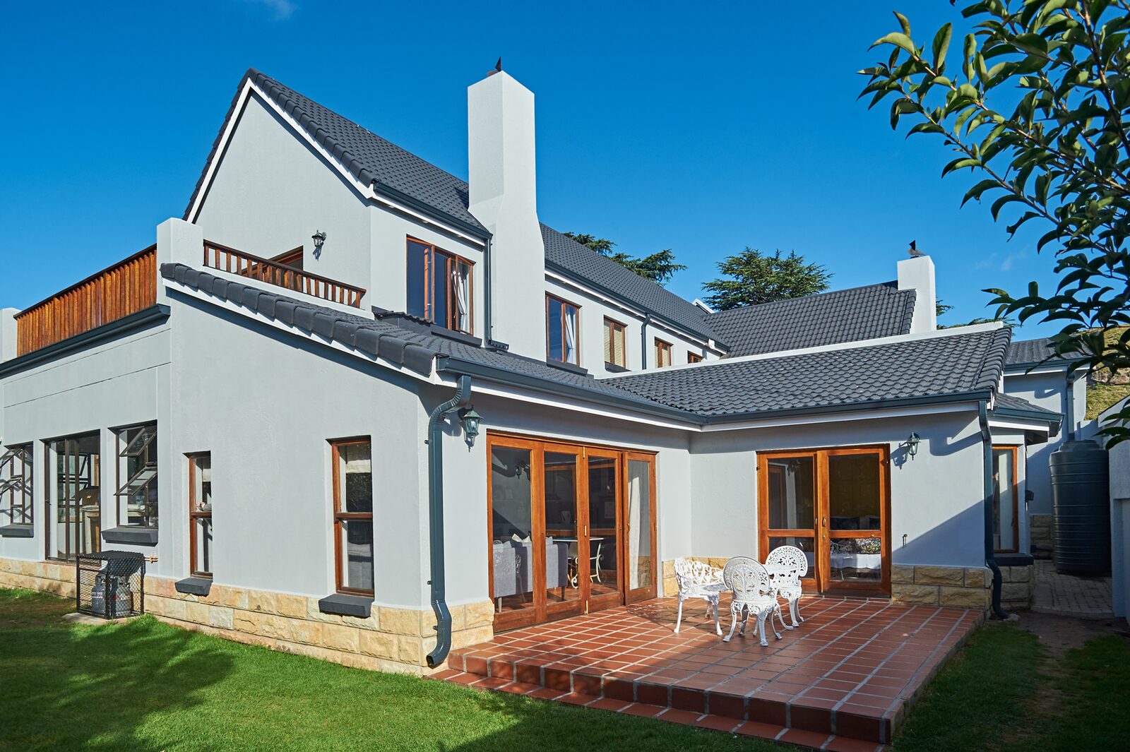 The Studio seen from the garden with its private terracotta patio